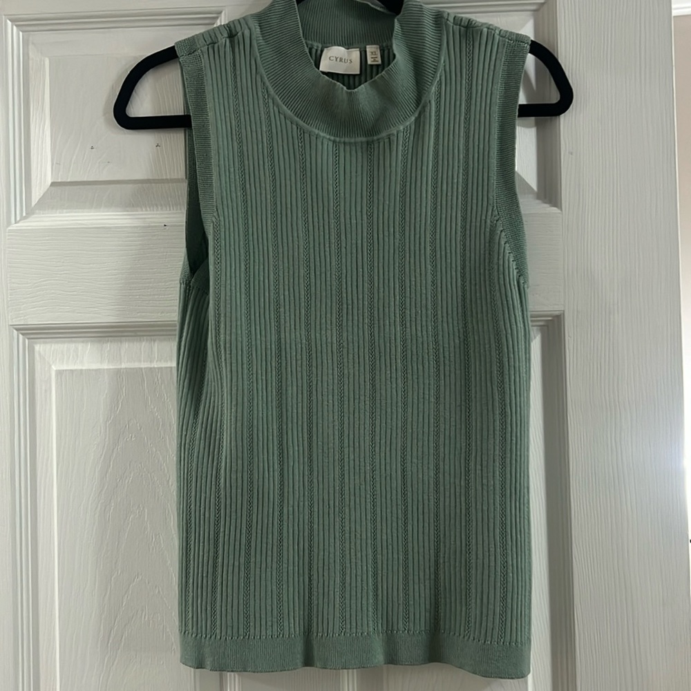 Sea foam/ sage green knit sleeveless top